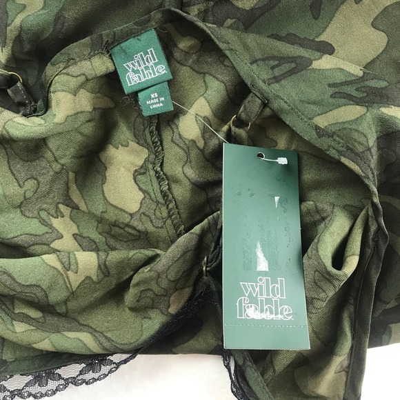 NWOT Wild Fable Camouflage Midi Slip Dress XS - Picture 4 of 9